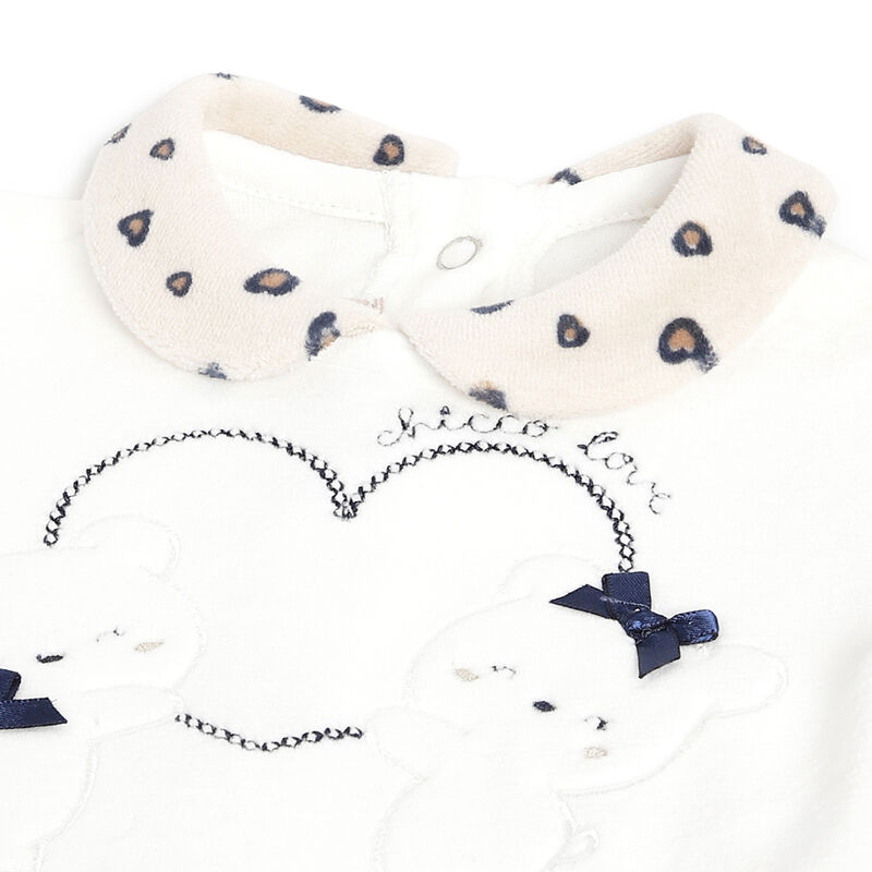 Girls Bronze Printed Nappy Opening Babysuit image number 2
